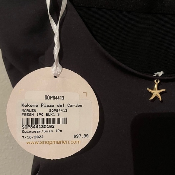 NWT Black One-piece Swimsuit - Picture 6 of 6